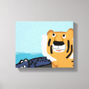 Toile Tigre Et Crocodile