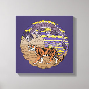 Toile Tigre et dragon