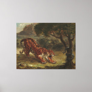 Toile Tigre Et Serpent Eugene Delacroix Wall Art