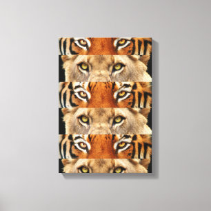 Toile Tigre et yeux de lion Photo