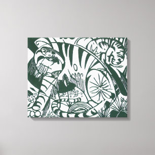 Toile Tigre par Franz Marc, Art expressionniste vintage