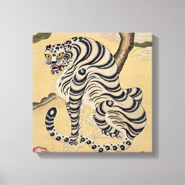 Toile Tigre rayé coréen Minhwa (Recto)
