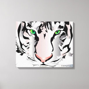 Toile TIGRE SUR CANVAS-BLANC 20 "x 16"