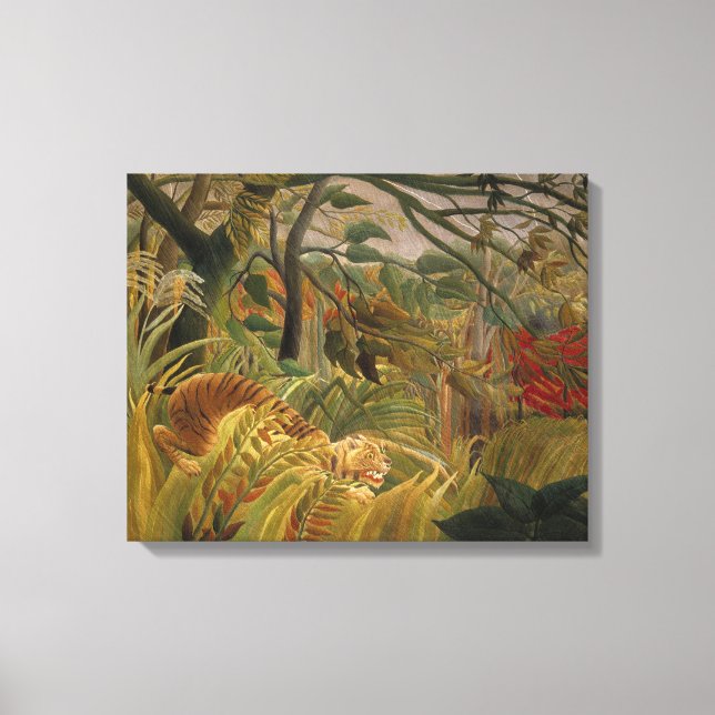 Toile Tigre surpris dans une tempête tropicale (Recto)