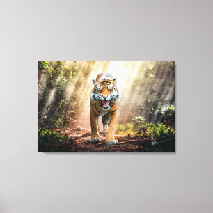 Toile Tigre torride dans la jungle Art 36x24