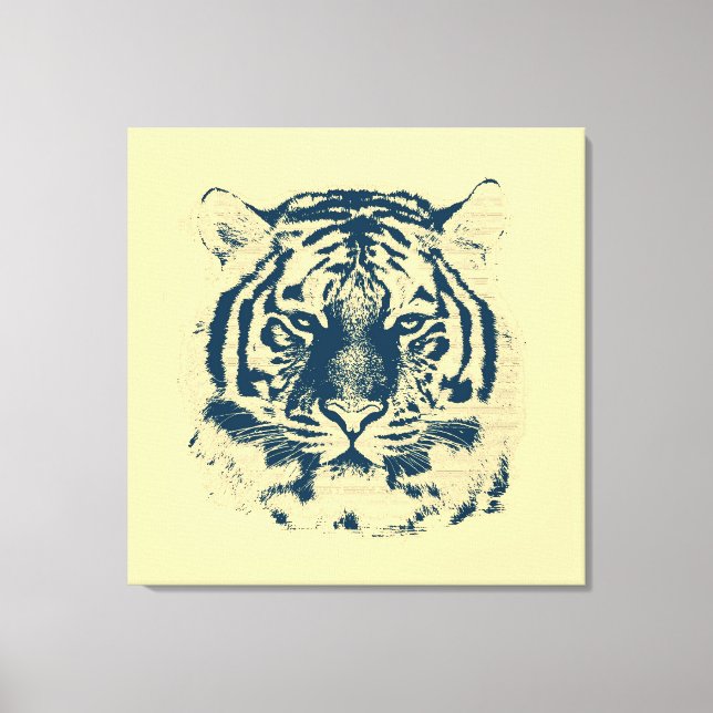 Toile Tigre vintage, visage gros (Recto)
