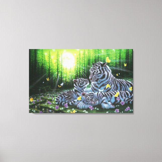 Toile Tigres blancs (Recto)
