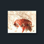 Toile Tigres dans la neige<br><div class="desc">Ajoutez cette belle imagerie pour égayer votre maison. Customise-le si tu veux. Modifiez la taille de la toile et l'épaisseur de la toile. Selon votre personnalisation,  le prix varie. Vous cherchez quelque chose de différent ? Contactez-moi à l'adresse www.lrmediasolutions.com</div>