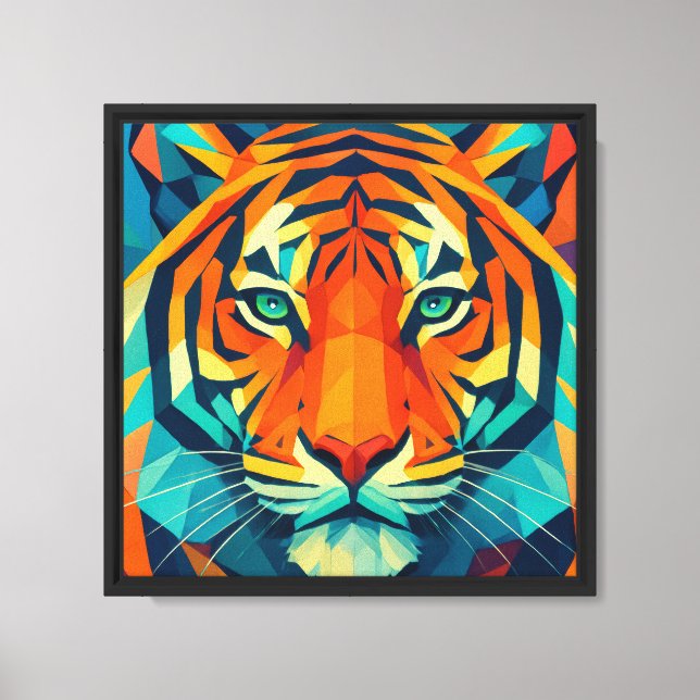 Toile Tigres géométriques (Recto)