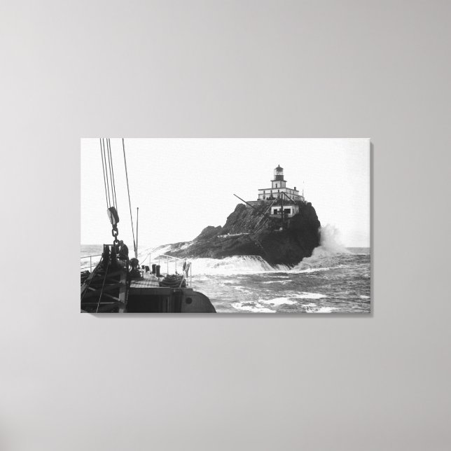 Toile Tillamook, Oregon Lighthouse, photo du navire (Recto)