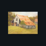 Toile Tin Roof Grange<br><div class="desc">Toit en étain de Marilyn Wendling. Grange avec toit en étain rouge-orange à la campagne.</div>