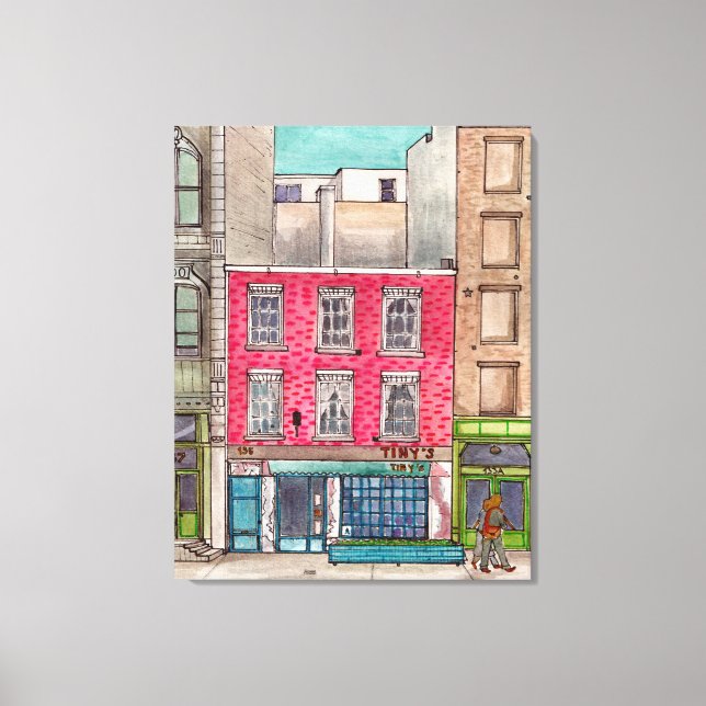 Toile Tiny's 135 &The Bar Upstairs Tribeca Manhattan NYC (Recto)