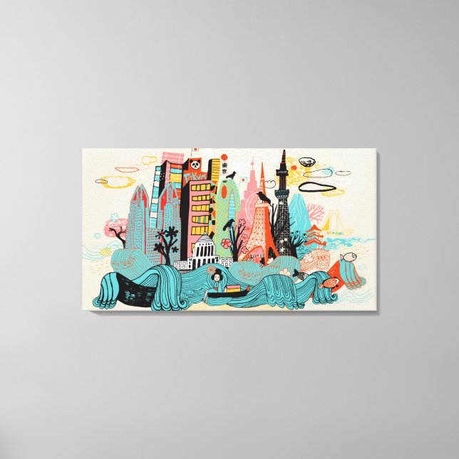 Toile Tirage à la main Tokyo Japon (Recto)