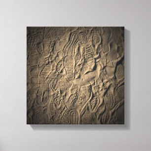 Toile Tirages de chaussures dans le sable