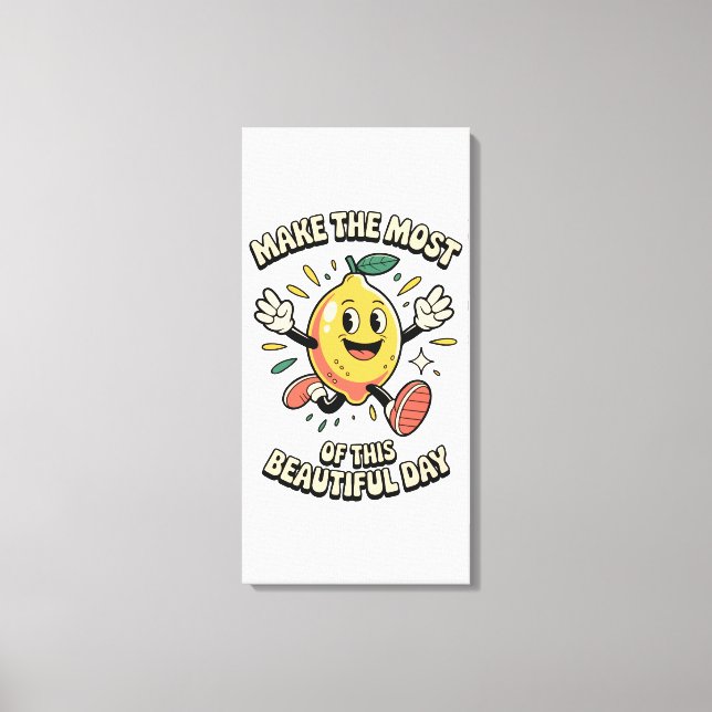 Toile Tirez le Meilleur Parti – Affiche d'Art Citron (Recto)