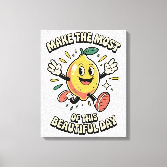 Toile Tirez le Meilleur Parti – Affiche d'Art Citron (Recto)