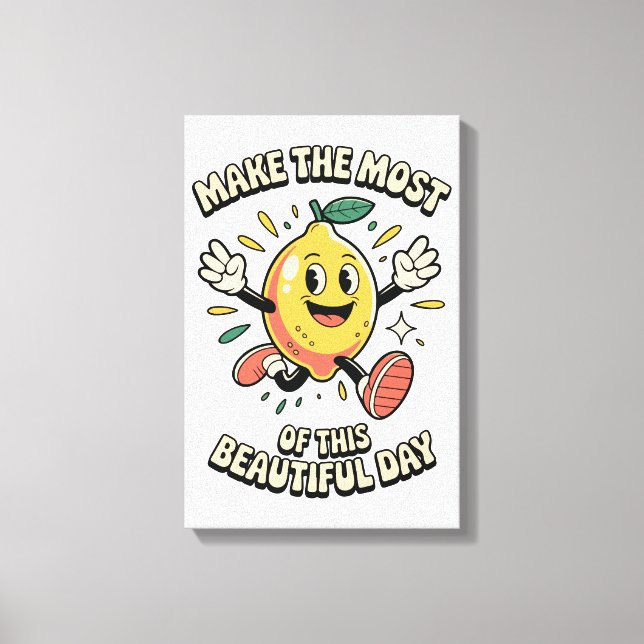 Toile Tirez le Meilleur Parti – Affiche d'Art Citron (Recto)