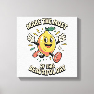 Toile Tirez le Meilleur Parti – Affiche d'Art Citron