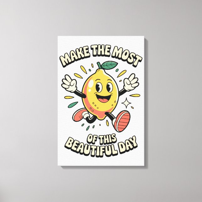 Toile Tirez le Meilleur Parti – Affiche d'Art Citron (Recto)