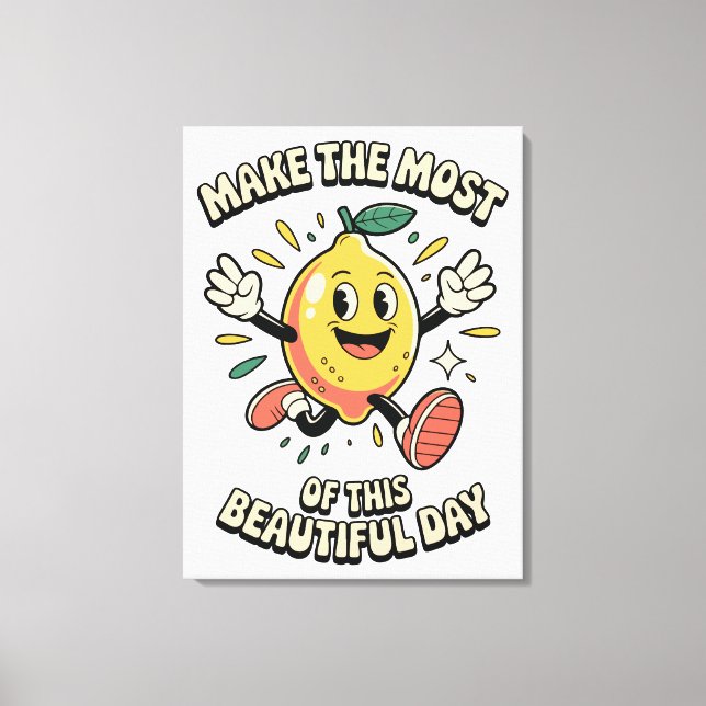 Toile Tirez le Meilleur Parti – Affiche d'Art Citron (Recto)