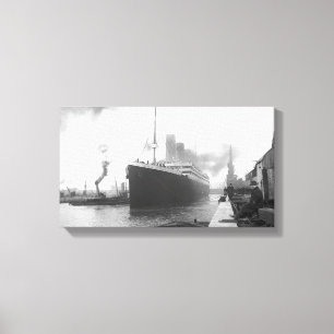 Toile Titanic aux quais de Southampton