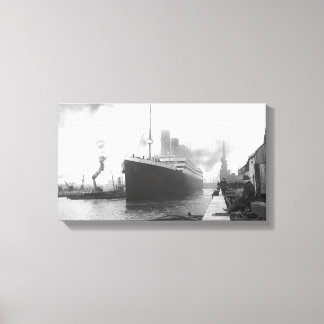 Toile Titanic aux quais de Southampton