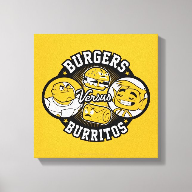 Toile Titans Ados, allez ! | Burgers contre Burritos (Recto)