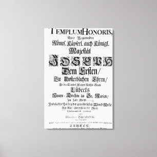 Toile Titlepage d'Abendmusik, 1705