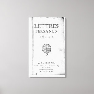 Toile Titlepage de 'Les Lettres Persanes