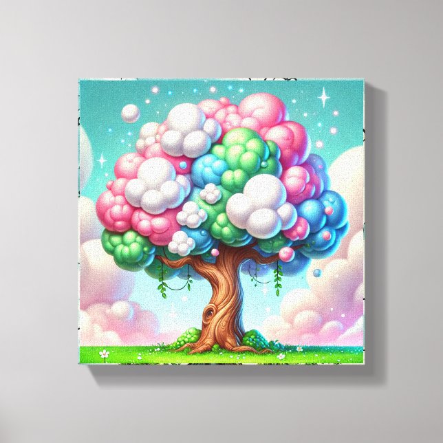 Toile Titre : Arbre à nuages de Whimsy (Recto)