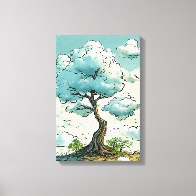 Toile Titre : Arbre à nuages de Whimsy (Recto)