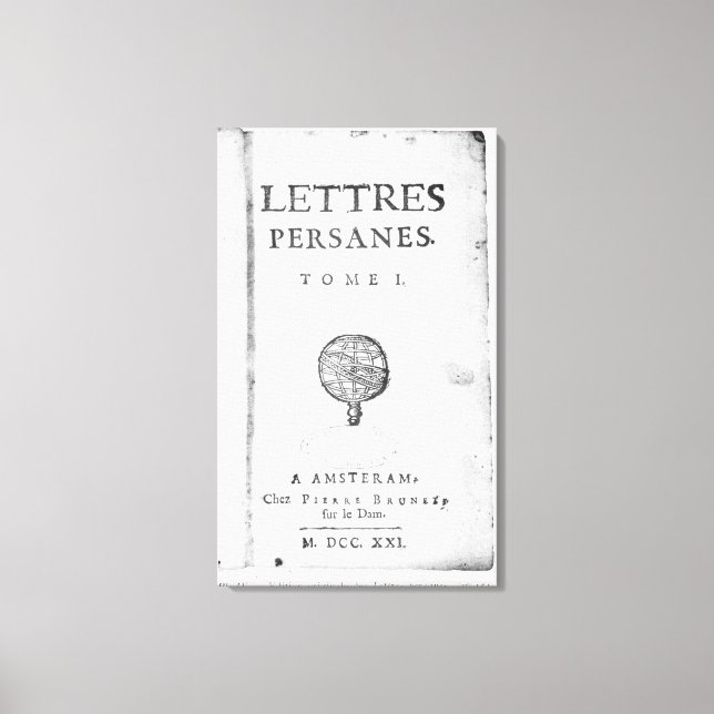 Toile Titre des Lettres Persanes (Recto)