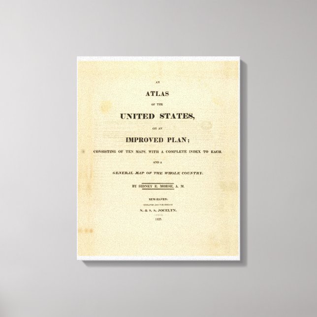 Toile Titre Page Atlas of the United States (Recto)