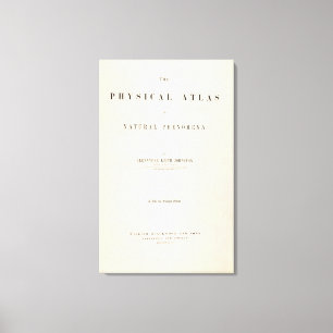 Toile Titre Page atlas physique des phénomènes naturels