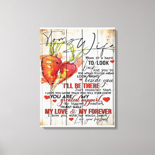 Toile To my Wife Holiday Decoration To My Wife Letter