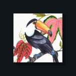 Toile Toco Toucan<br><div class="desc">Toco Toucan I par Melissa Wang. Un toucan unique est perché sur une branche avec des feuilles tropicaux. | 164390Z</div>