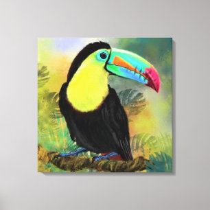 Toile Toco Toucan Tropical Exotique Oiseau - Peinture Mi
