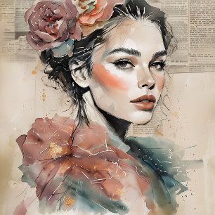 Toile "Toile de Portrait Abstrait moderne