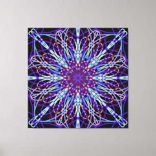Toile Toile, kaléidoscope noir violet Mandala Art