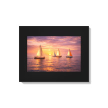 Toiles de bateaux à voile de l'heure dorée | Art m
