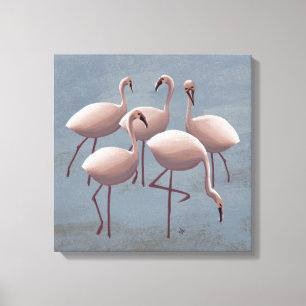 Toile Toiles Flamants Roses Safari Faune Serengeti