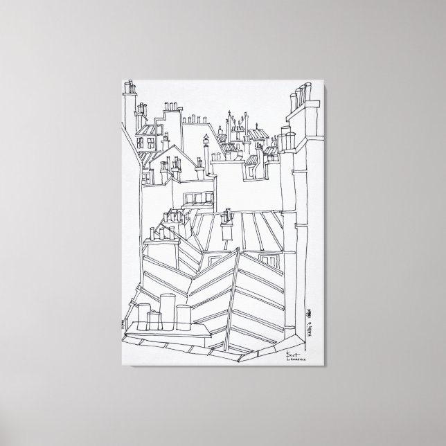 Toile Toits de Paris, France (Recto)