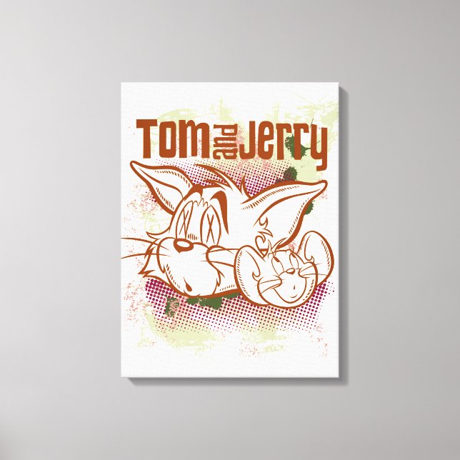 Toile Tom and Jerry Brown and Green (Recto)