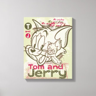 Toile Tom et Jerry Pink et Green