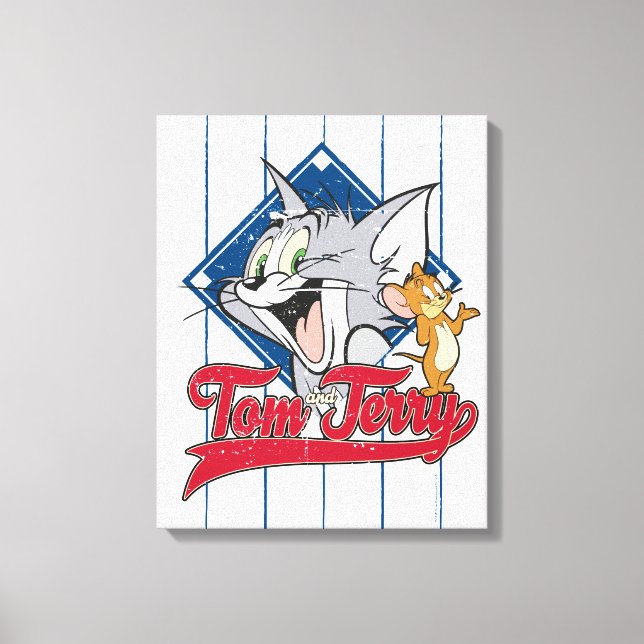 Toile Tom Et Jerry | Tom Et Jerry Sur Diamant De Basebal (Recto)