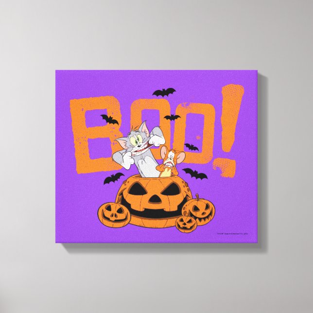 Toile Tom & Jerry | Happy Halloween Boo (Recto)