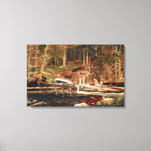 Toile Tom Thomson - VIEUX LUMBER DAM ALGONQUIN PARK 1912