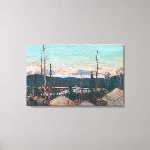 Toile Tom Thomson - ZONE BRÛLÉE AVEC ROCHERS RAGGED 1915