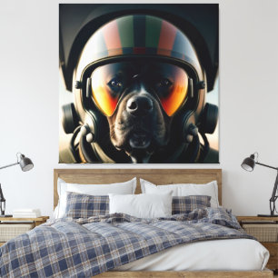 TOILE TOP GUN ACE DOG ART IMPRIMER SÉRIE NO 2