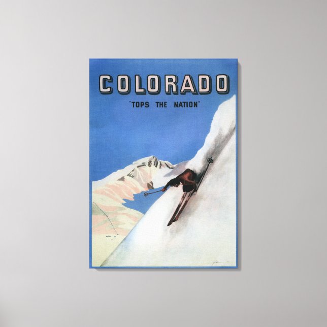 Toile Top the Nation - Affiche promotionnelle sur le ski (Recto)